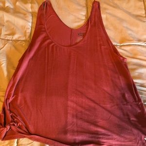 JoyLab burgundy knotted tank